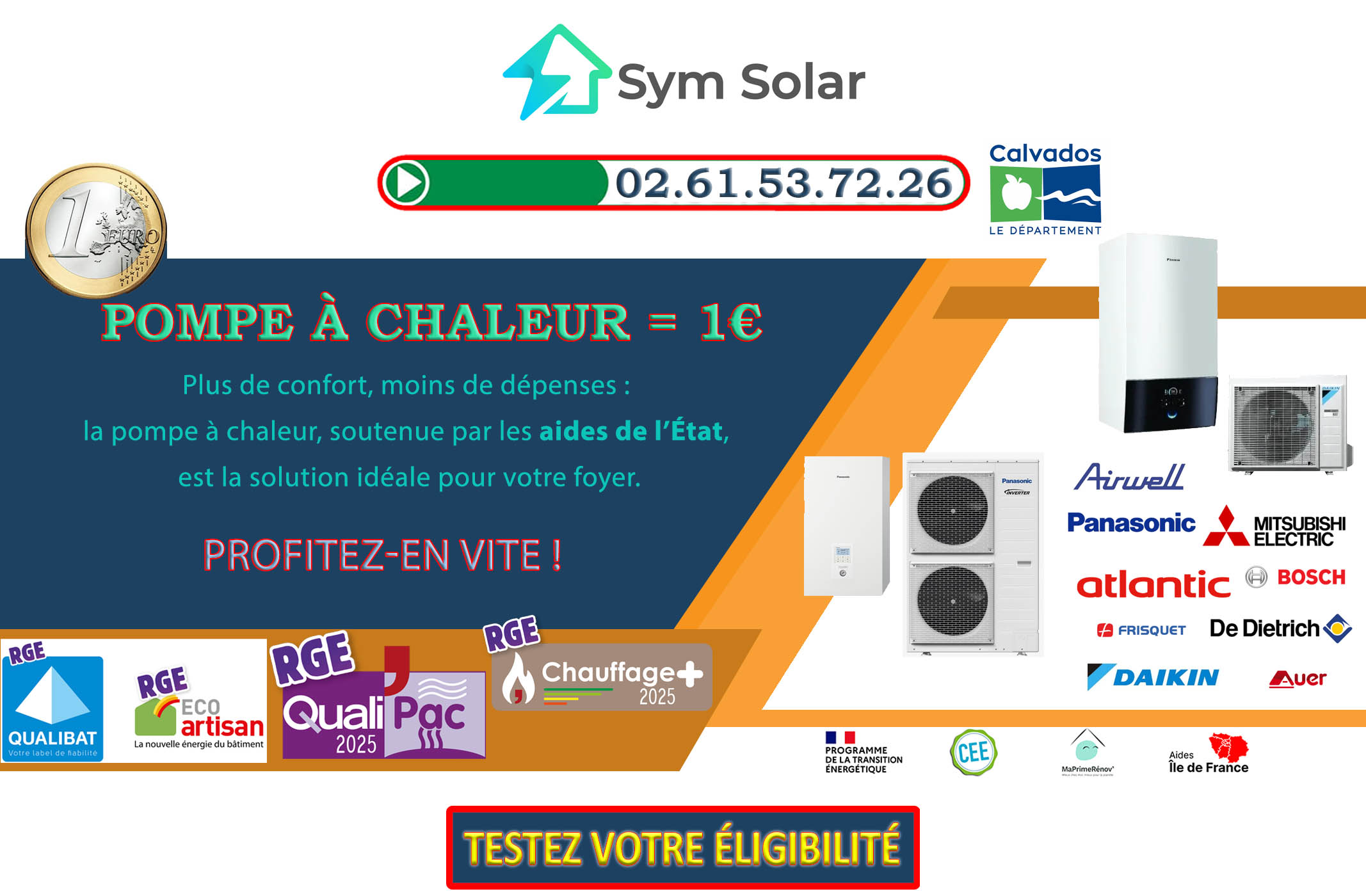 Pompe à chaleur 1 euro Arromanches Les Bains 14117
